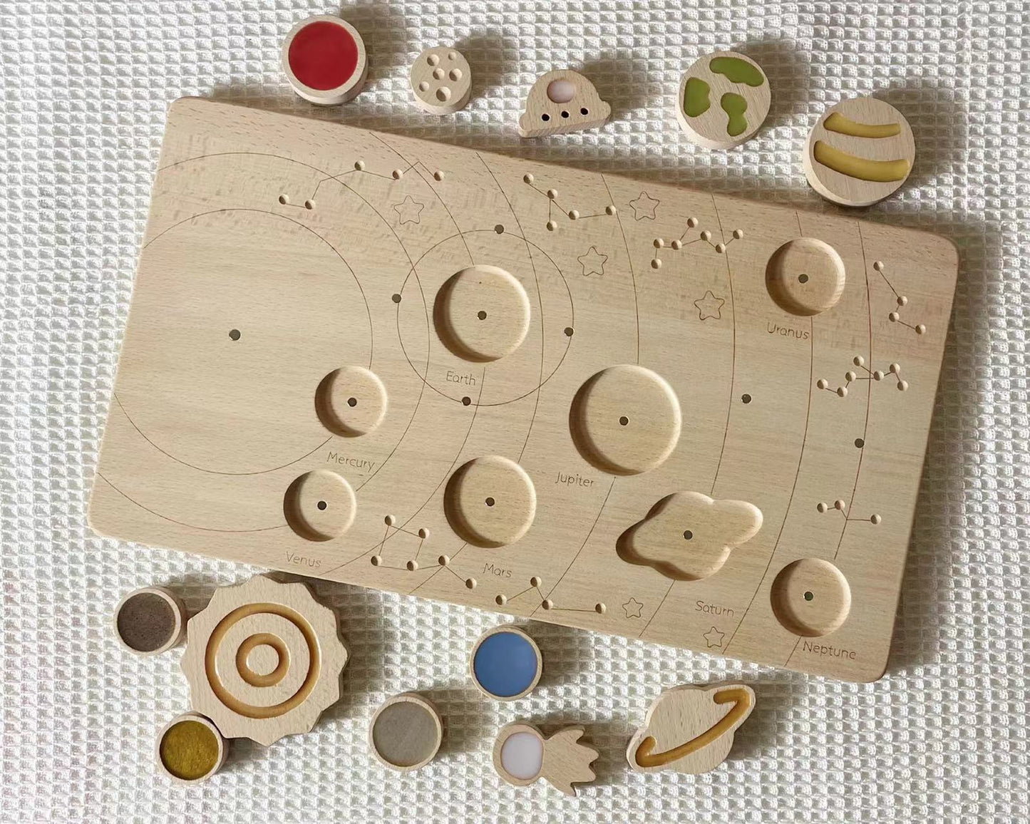 Montessori Wooden Magnetic Planetary Disk