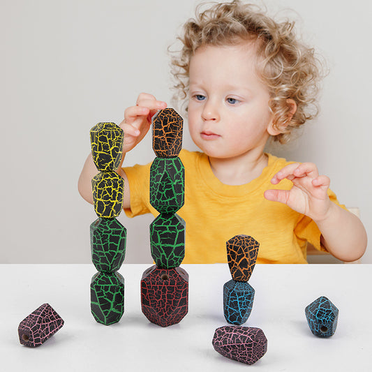 Montessori Rainbow Cactus Stacker