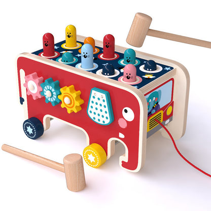 Montessori Wooden Pounding Bench Toy