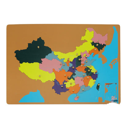 Montessori World Map Puzzle Panel