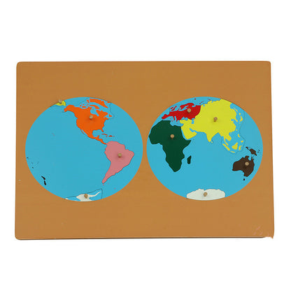 Montessori World Map Puzzle Panel