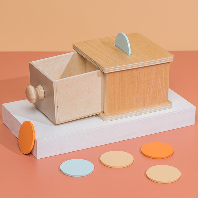 Montessori Wooden Target & Drawer Box