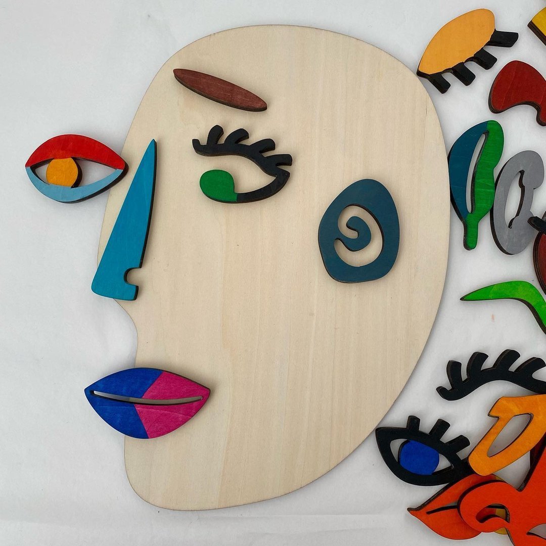 Montessori Wooden Face Puzzle Toy