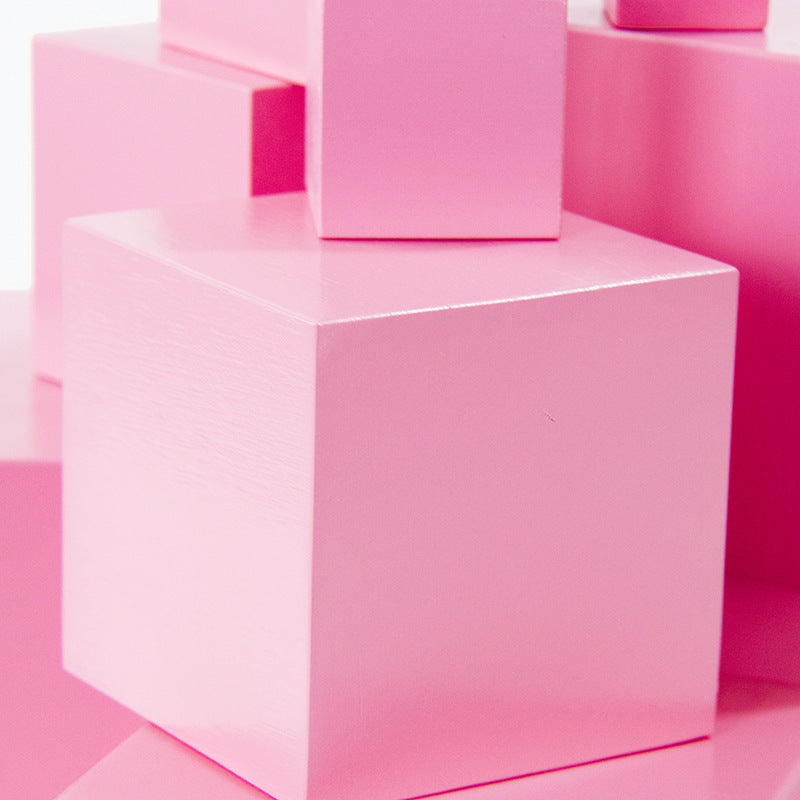 Montessori Pink Wooden Tower