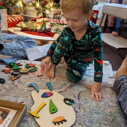 Montessori Wooden Face Puzzle Toy