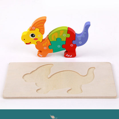 Montessori 3D Wooden Dinosaur Puzzles