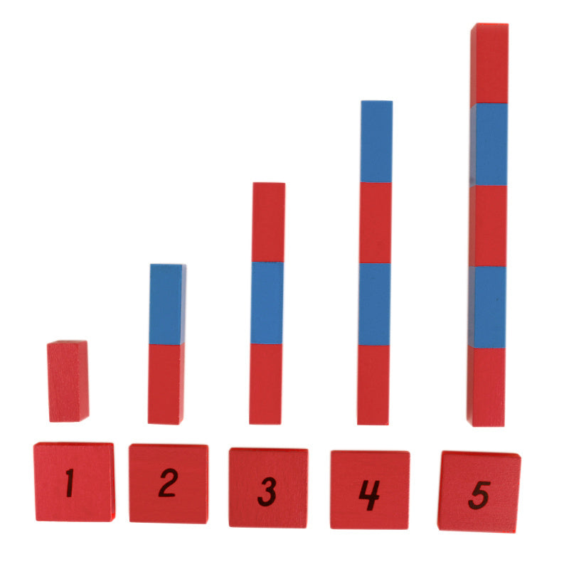 Montessori Red and Blue Number Stick Educational Toy