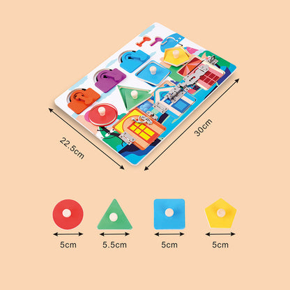 Montessori Busy Board Unlock Toy