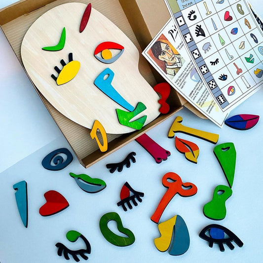 Montessori Wooden Face Puzzle Toy