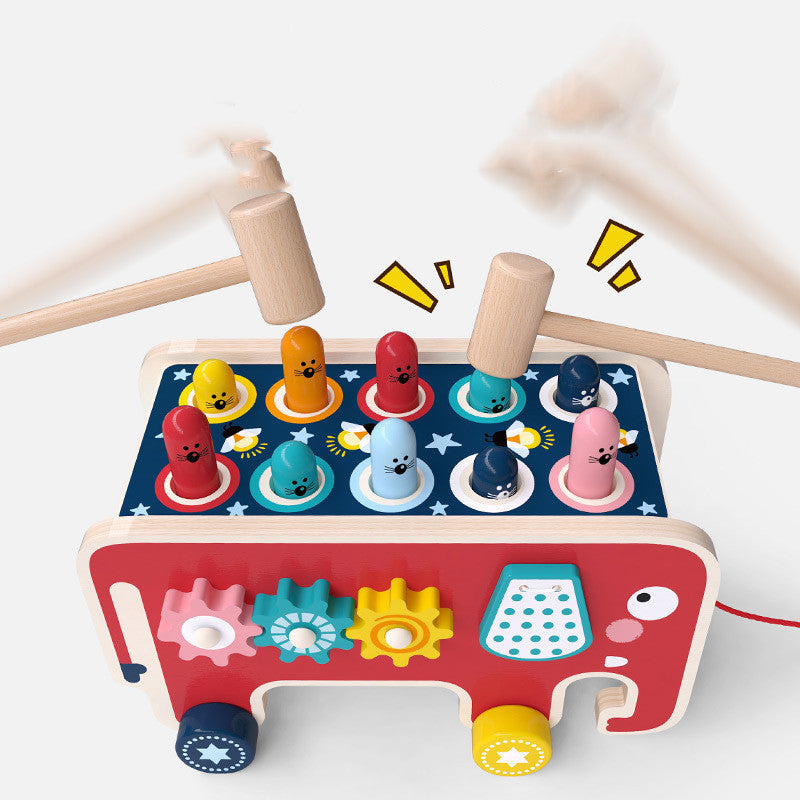 Montessori Wooden Pounding Bench Toy