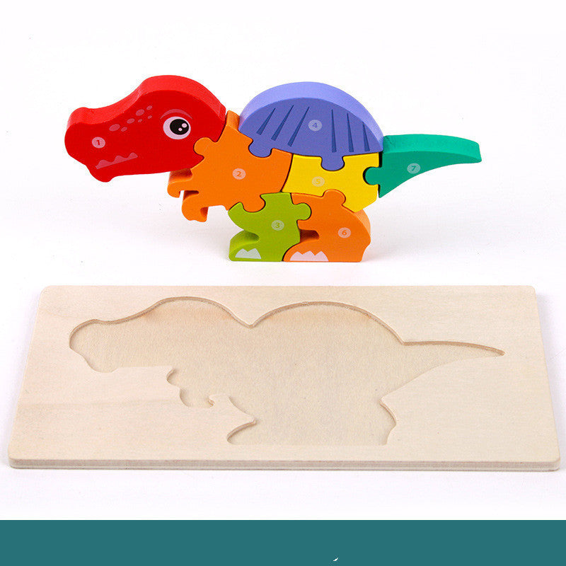 Montessori 3D Wooden Dinosaur Puzzles